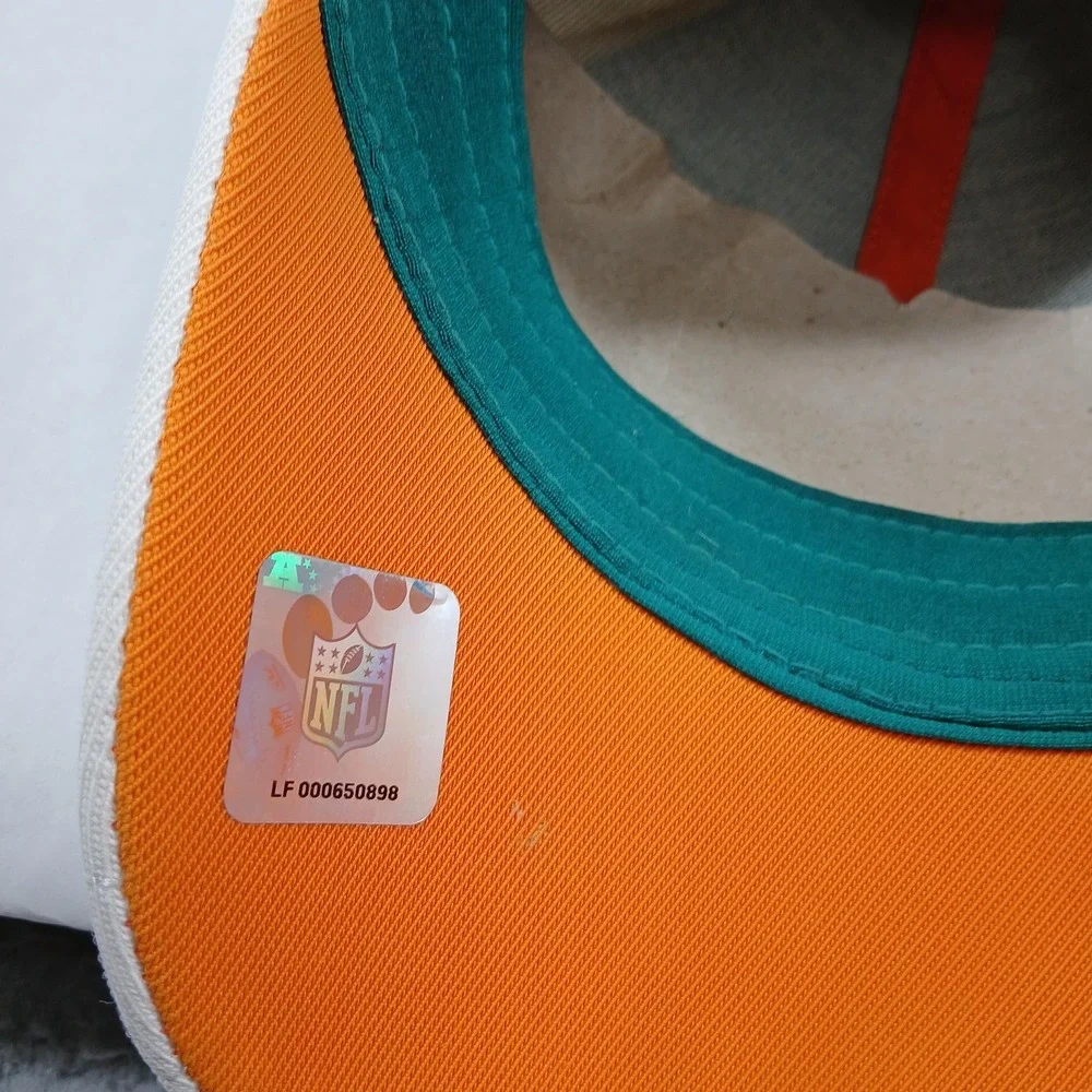 Miami Dolphins Hat Cap Fitted Mens Large NFL Football Official Sideline Reebok‎ - Picture 5 of 6